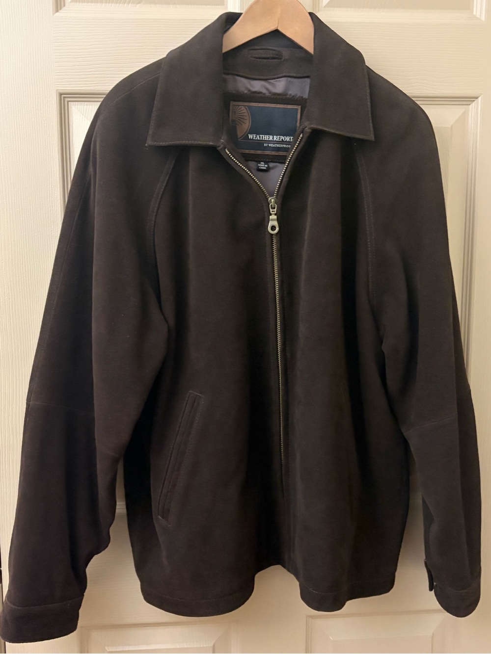 Vintage NWOT Brown Suede WEATHER REPORT Bumper Jacket